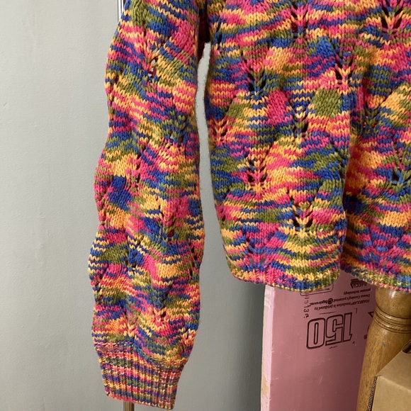 Wild Fable Space Dye Colorful Open Knit Sweater - Picture 4 of 7